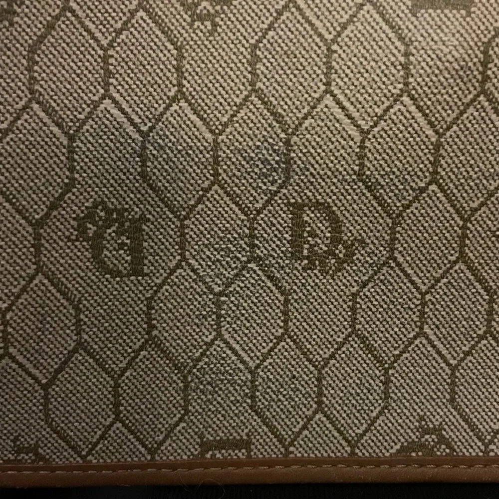 Christian Dior Vinage Beige and Brown Monogram Clutch - Picture 7 of 13